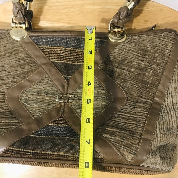 Pier Giorgio Italy Vintage Tapestry Carpet Handbag Shoulder Bag Purse Beige - Picture 14 of 16